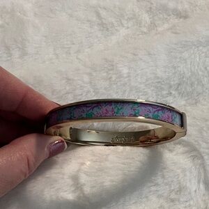 Lilly Pulitzer Gold and Purple Floral Bracelet